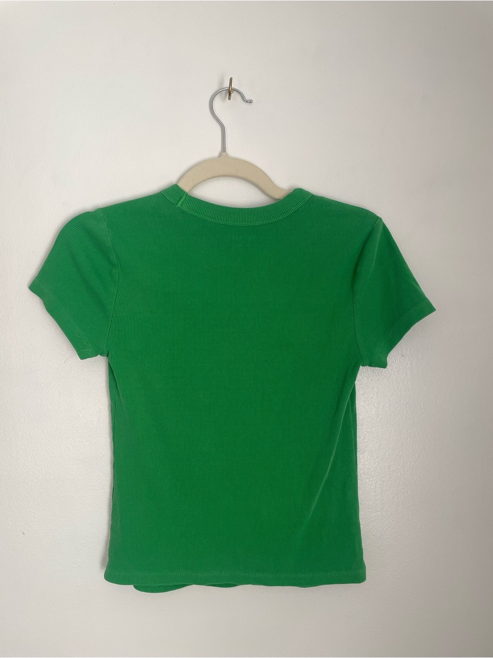 Old navy green fitted short sleeve shirt size small - Picture 3 of 3